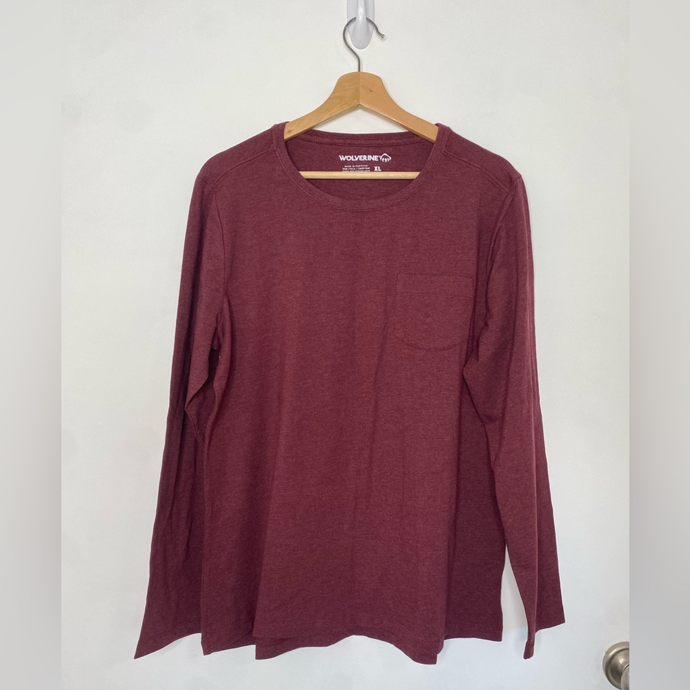 Wolverine Long Sleeve Pocket Tee, Size XL